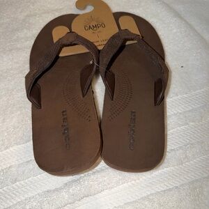NWT Cobian Men's Lazo BrownLeather Sandals Flip Flops Size 8
